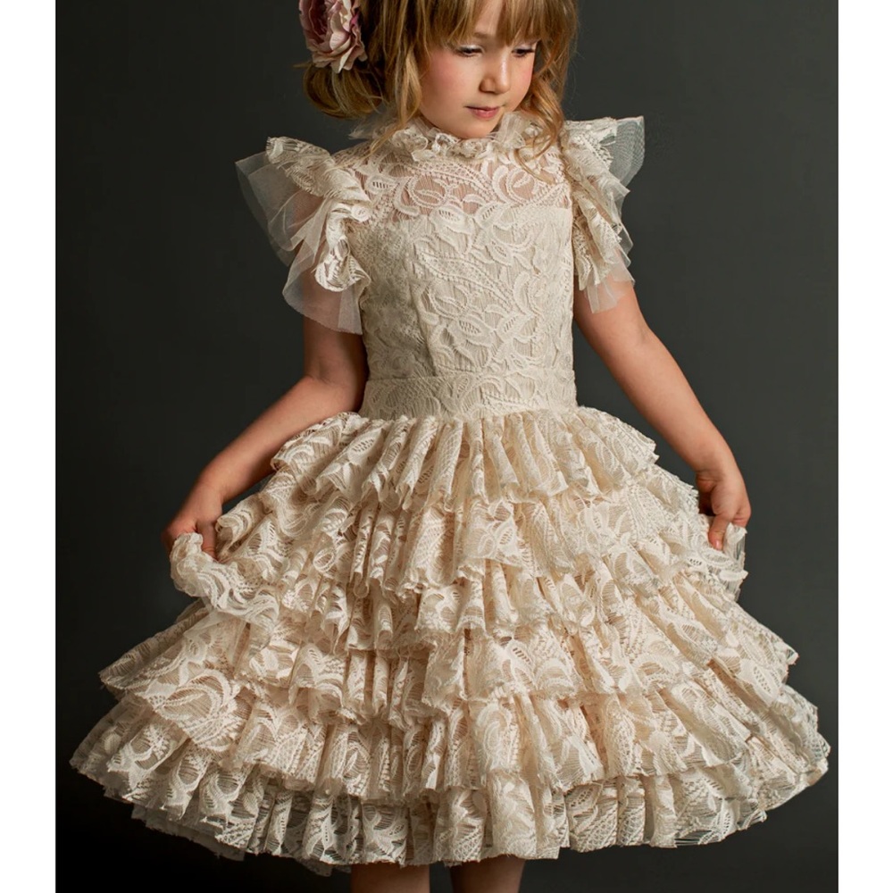 JOYFOLIE ANOUK PETTICOAT DRESS IN VINTAGE IVORY